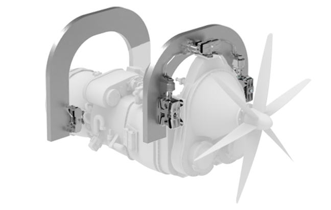 Dual-Plane Aviation Turboprop Engine Vibration Isolation System